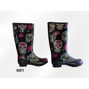 NORTY Women's Hurricane Rain Boots Knee High Calf Length  Sz 8